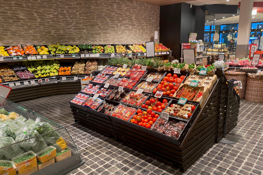 Obst- und Gemüseabteilung